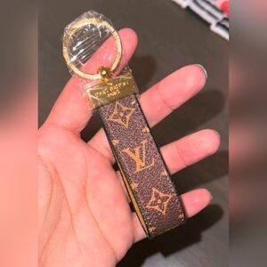 ONE AVAILABLE! Monogram Key Chain - Brown